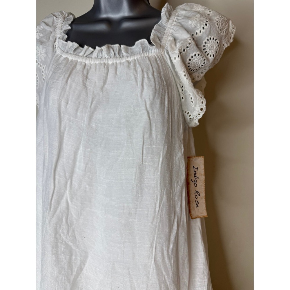 INDIGO ROSE WHITE DRESS - Picture 3 of 7